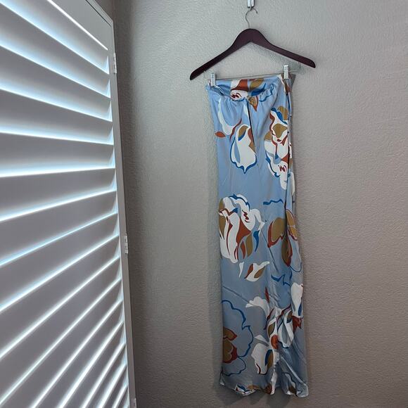 Reformation Blue Floral Midi Dress - Picture 6 of 10